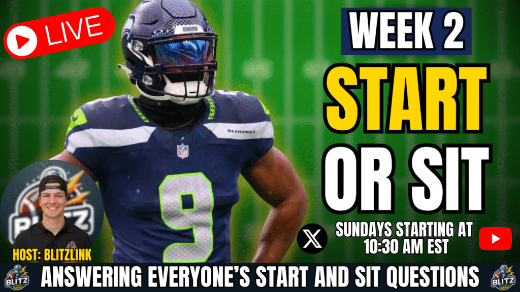 start and sit fantasy football week 2