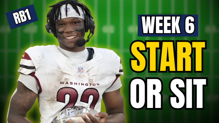 start and sit fantasy football week 6