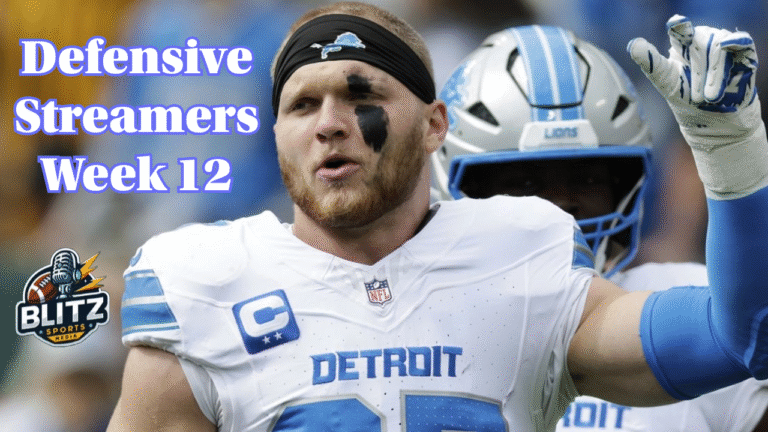 Defensive Streamers Week 12