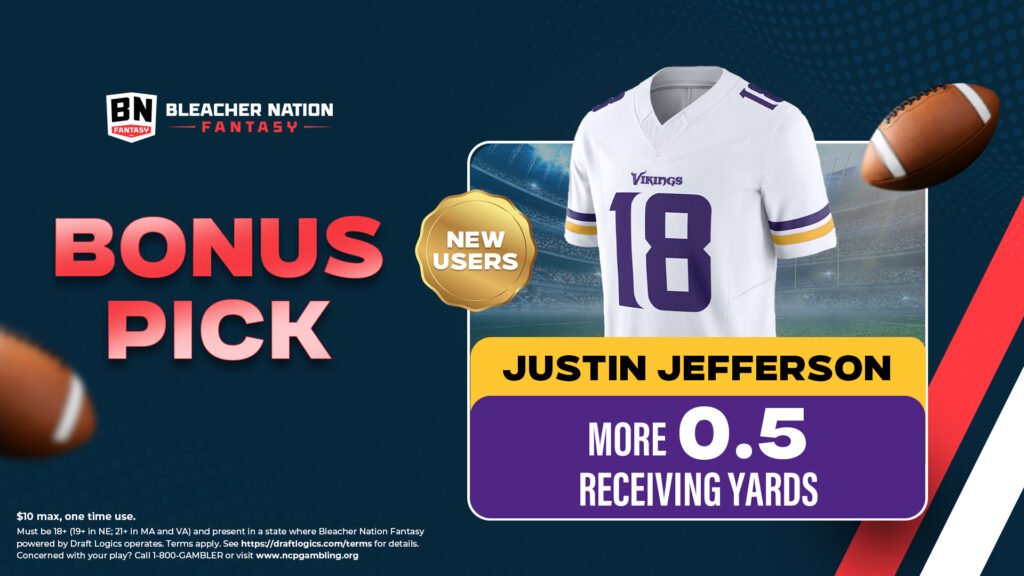 Justin Jefferson Bonus Pick banner 1920x1080px