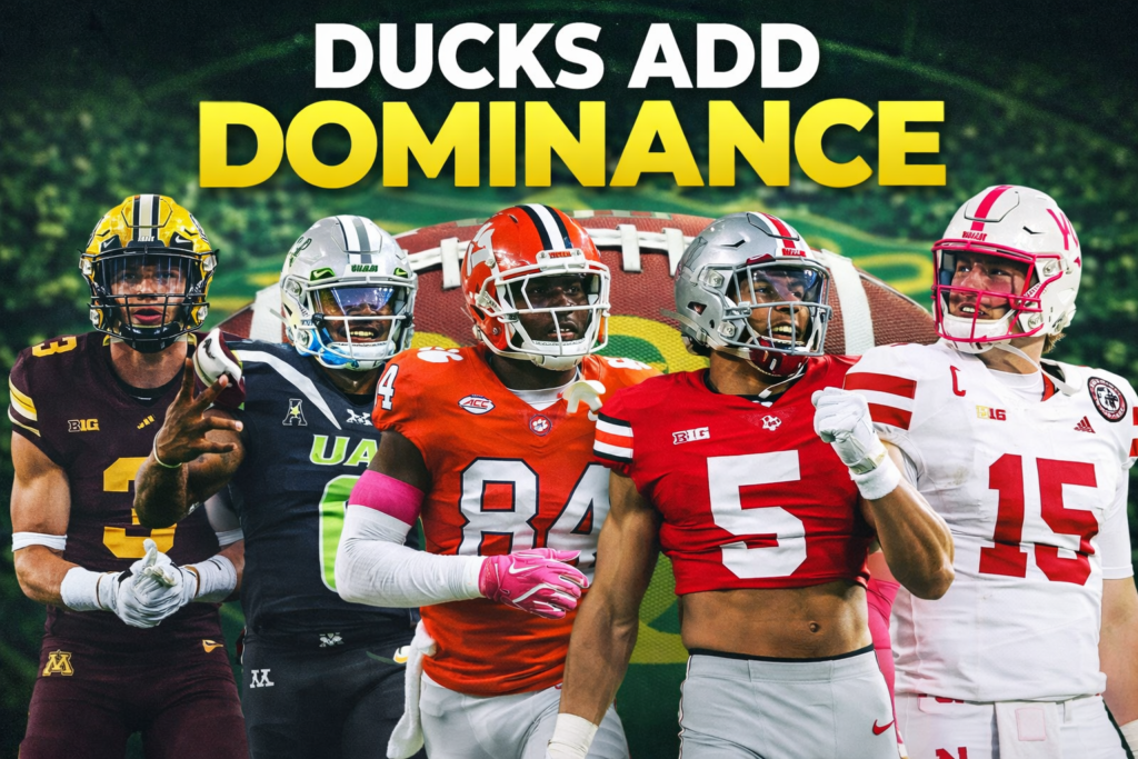 Oregon Ducks Transfers. Koi Perich, Iverson Hooks, Markus Dixon, Aaron Scott jr, Dylan Raiola