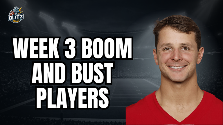 Week 3 Boom and Bust Players