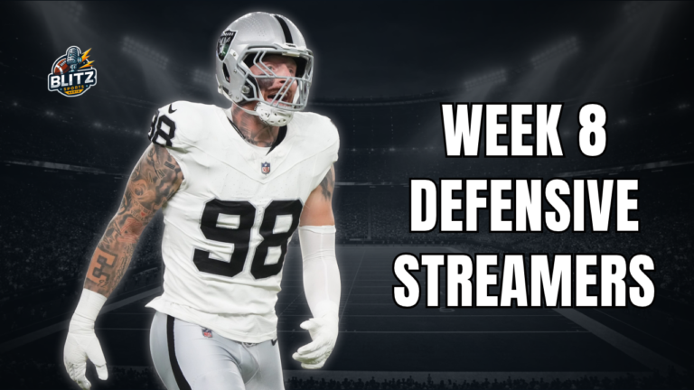 Week 8 Defensive Stramers
